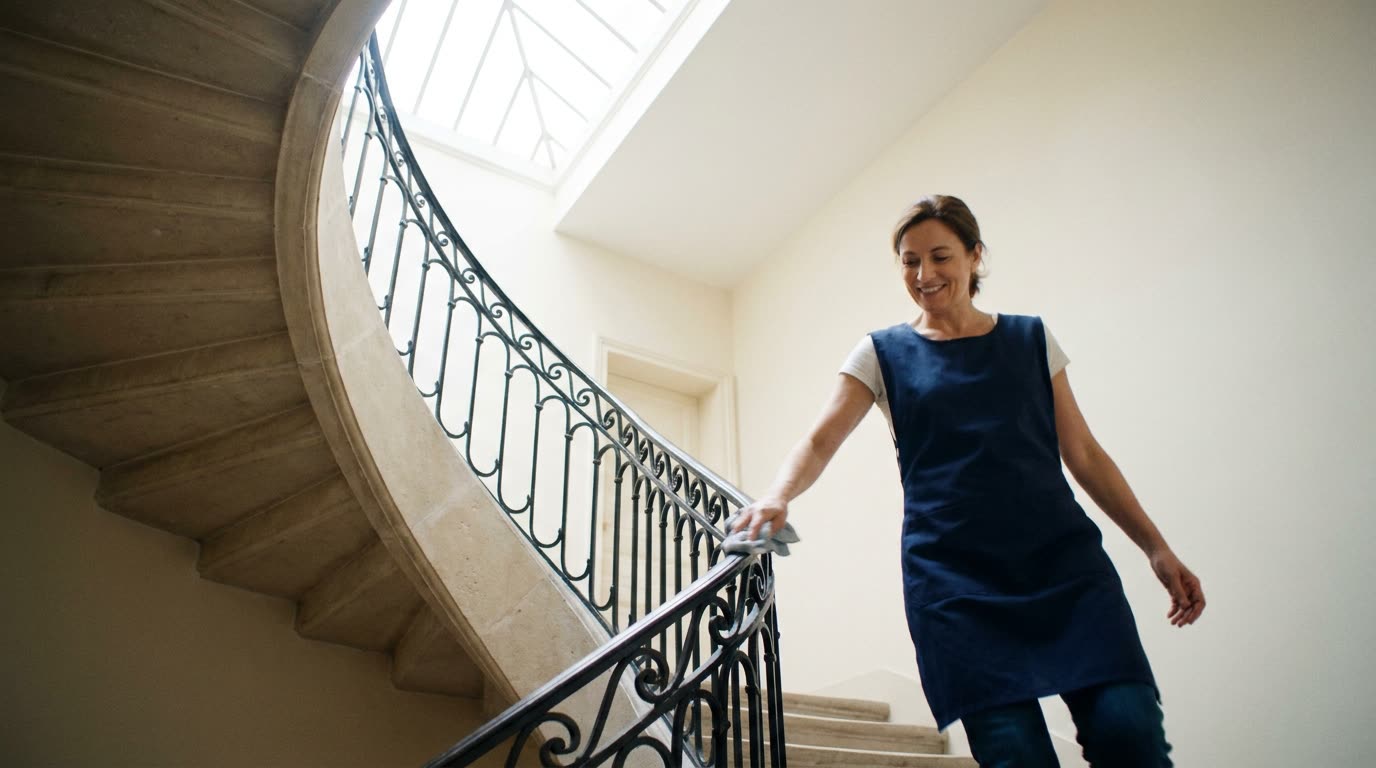 Nettoyage de cage d'escalier de copropriété